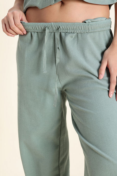 Zivame 2 Mile Fashion Knit Cotton Loungewear Set - Iceberg Green — image 9